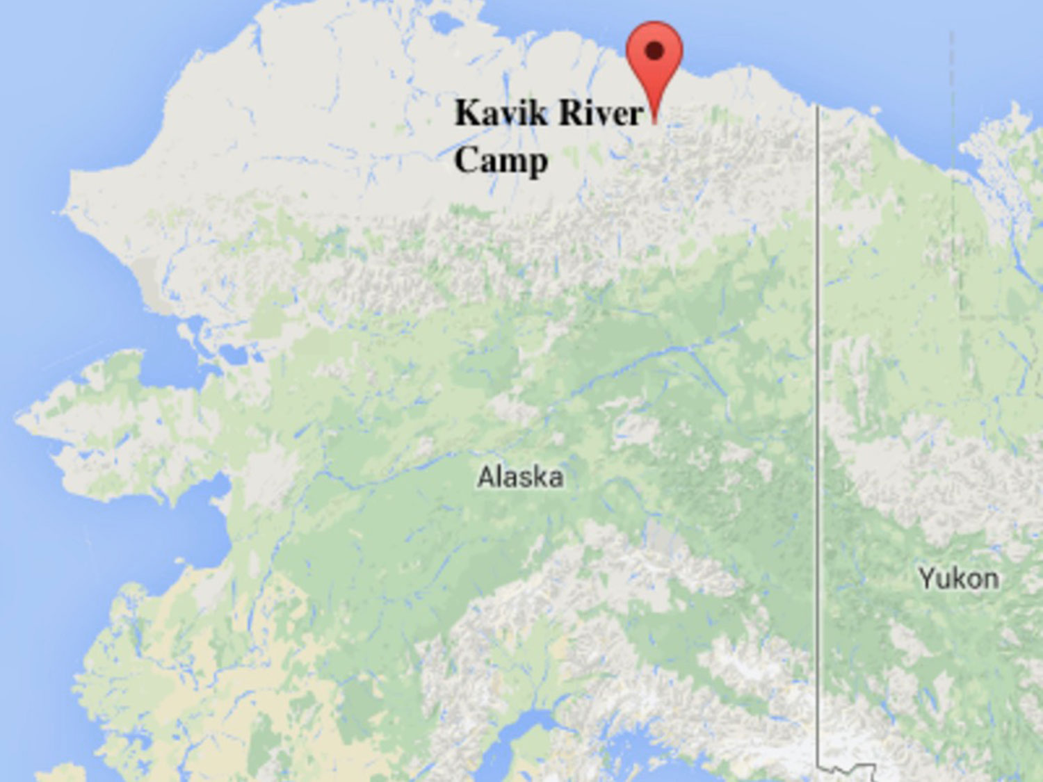 Map View of Kavik River Camp